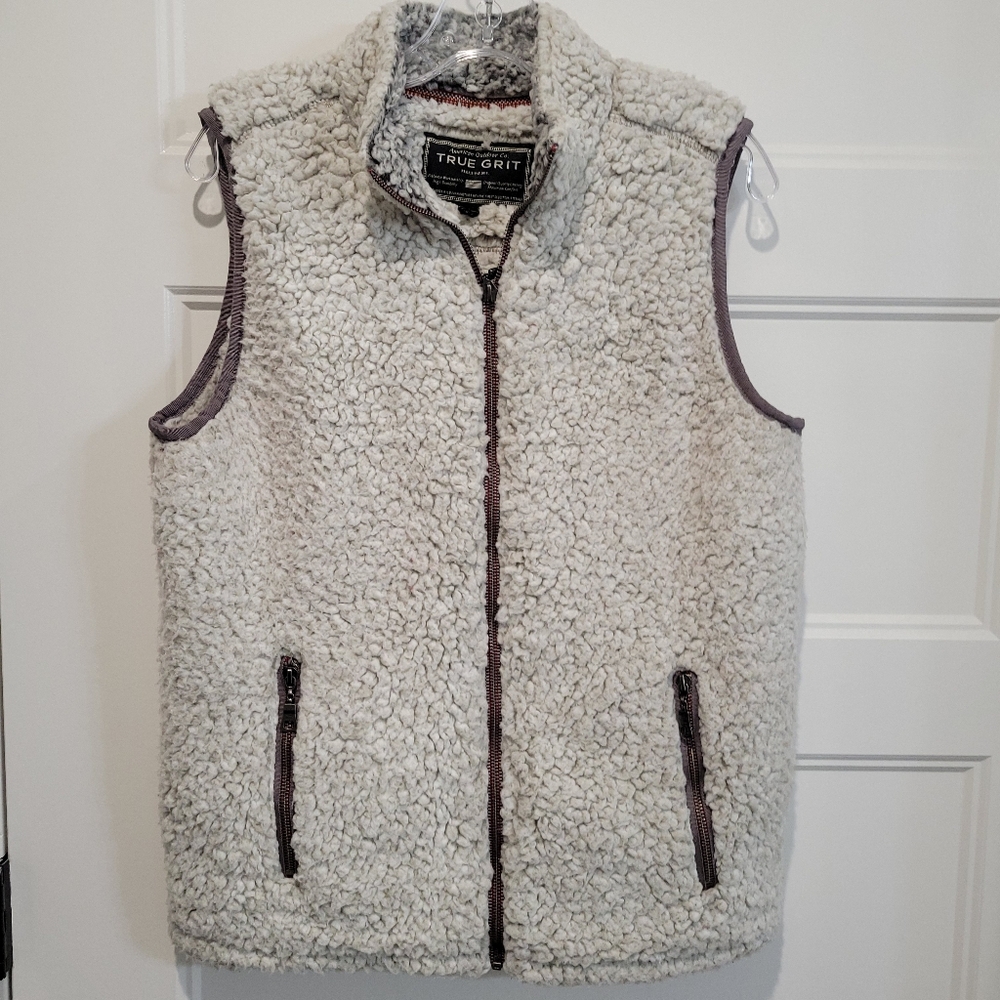 True Grit Cream Sherpa Vest